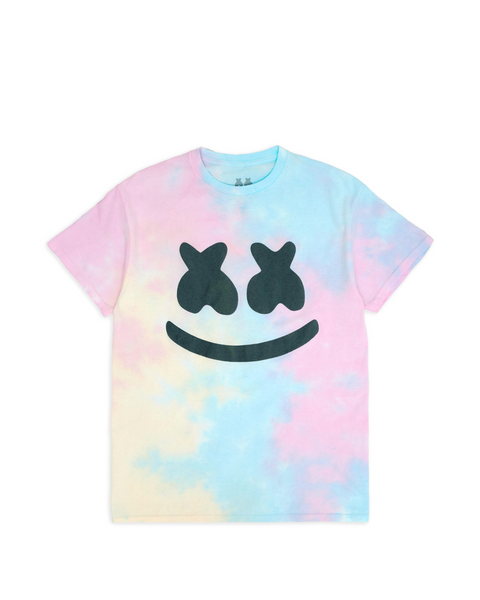 Marshmello Smile T-Shirt — Tie Dye